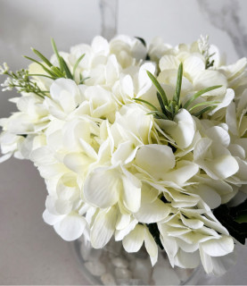 28cm Pure White Hydrangea