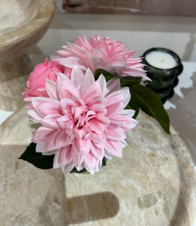 18cm Pink Rose and Dahlia