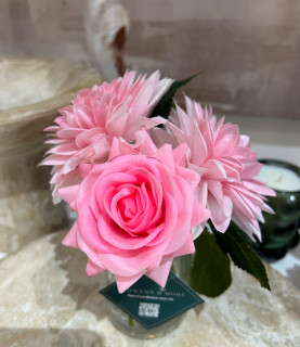 18cm Pink Rose and Dahlia