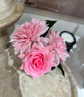 18cm Pink Rose and Dahlia