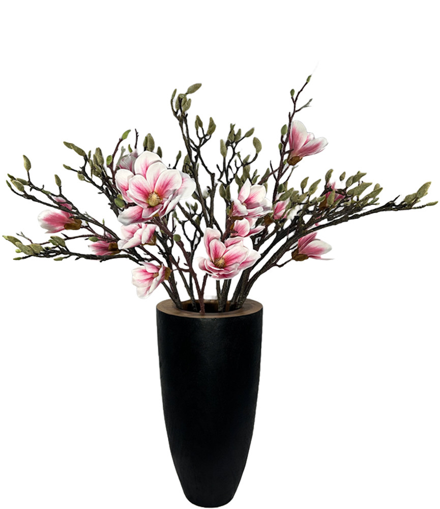 100cm Giant Pink Magnoliah in Wooden Vase