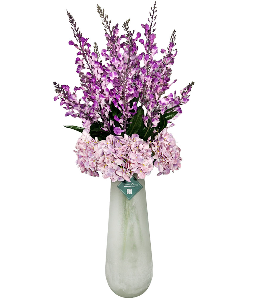 75cm Hyacinth With Hydrangea Purple