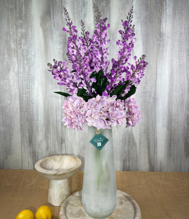 75cm Hyacinth With Hydrangea Purple