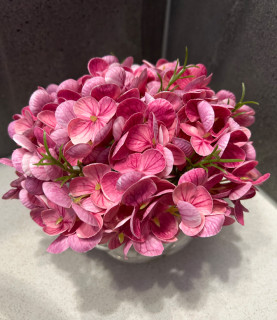 17cm Mini Pink Hydrangea Jar