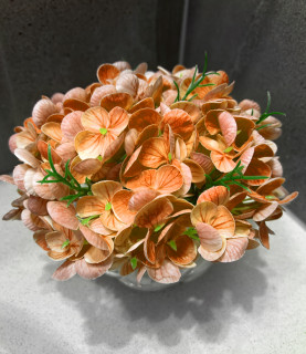 17cm Mini Orange Hydrangea Jar