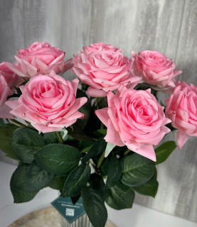 43cm Real Touch Pink Rose