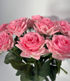 43cm Real Touch Pink Rose