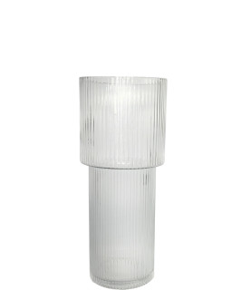 20cm Rib Glass Vase