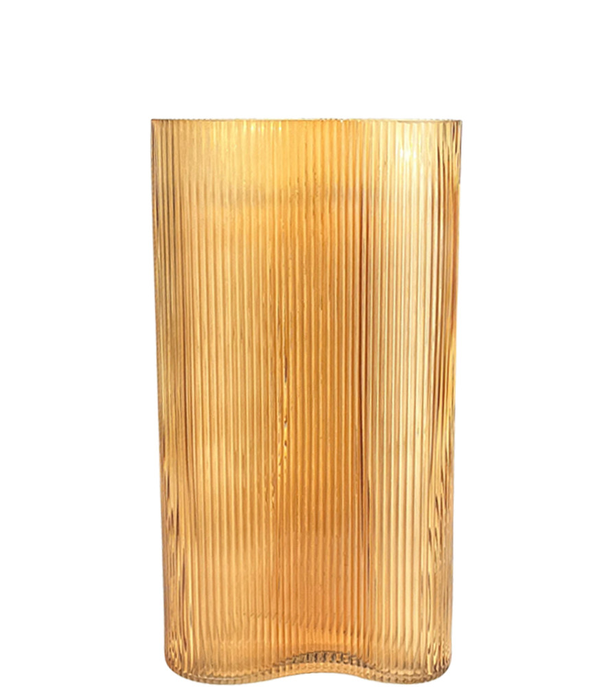 30cm Rib Amber Vase