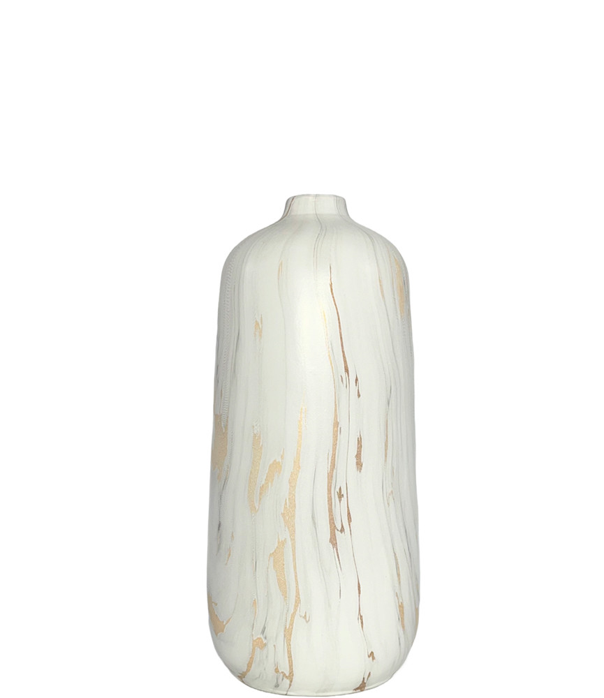 30cm Gold Detail Ceramic Vase