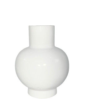 25cm White Ceramic Vase