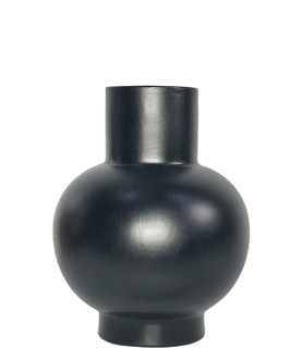 25cm Black Ceramic Vase