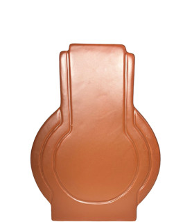 Flat Brick Colour Ceramic Vase